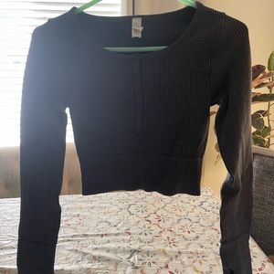 Aerie waffle size small long sleeve crop